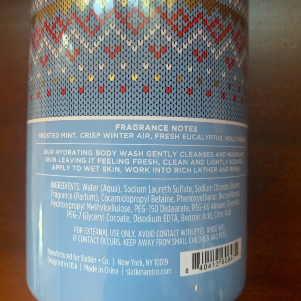 NEW, Sealed HomeWorx Slatkin & Co Fresh Snowfall Hydrating Body Wash, 34oz - Picture 3 of 3